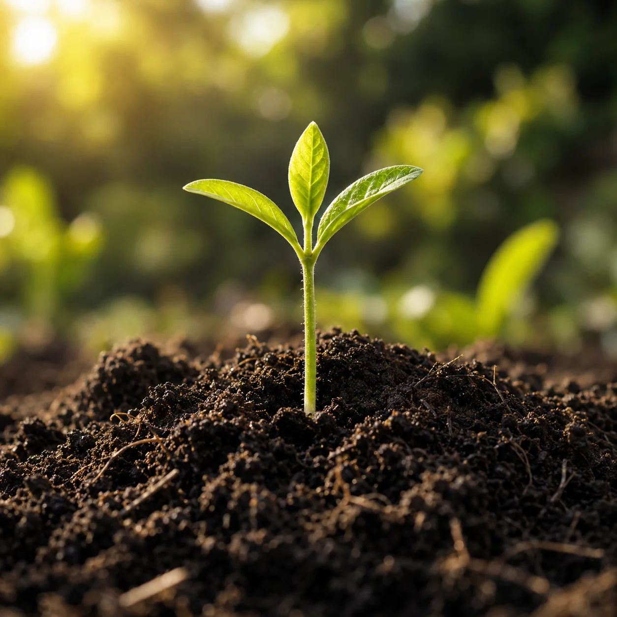 A seedling representing cleaner air